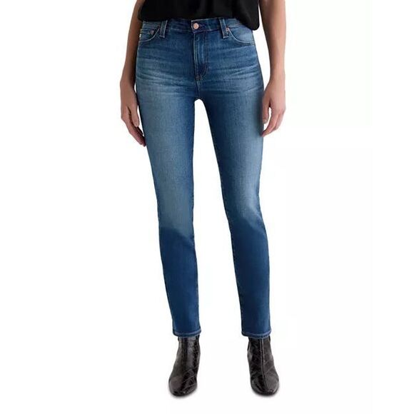 AG Mari Mid Rise Slim Straight Leg Jeans in 12 Years Assumption Size 25 $235 - Picture 2 of 13